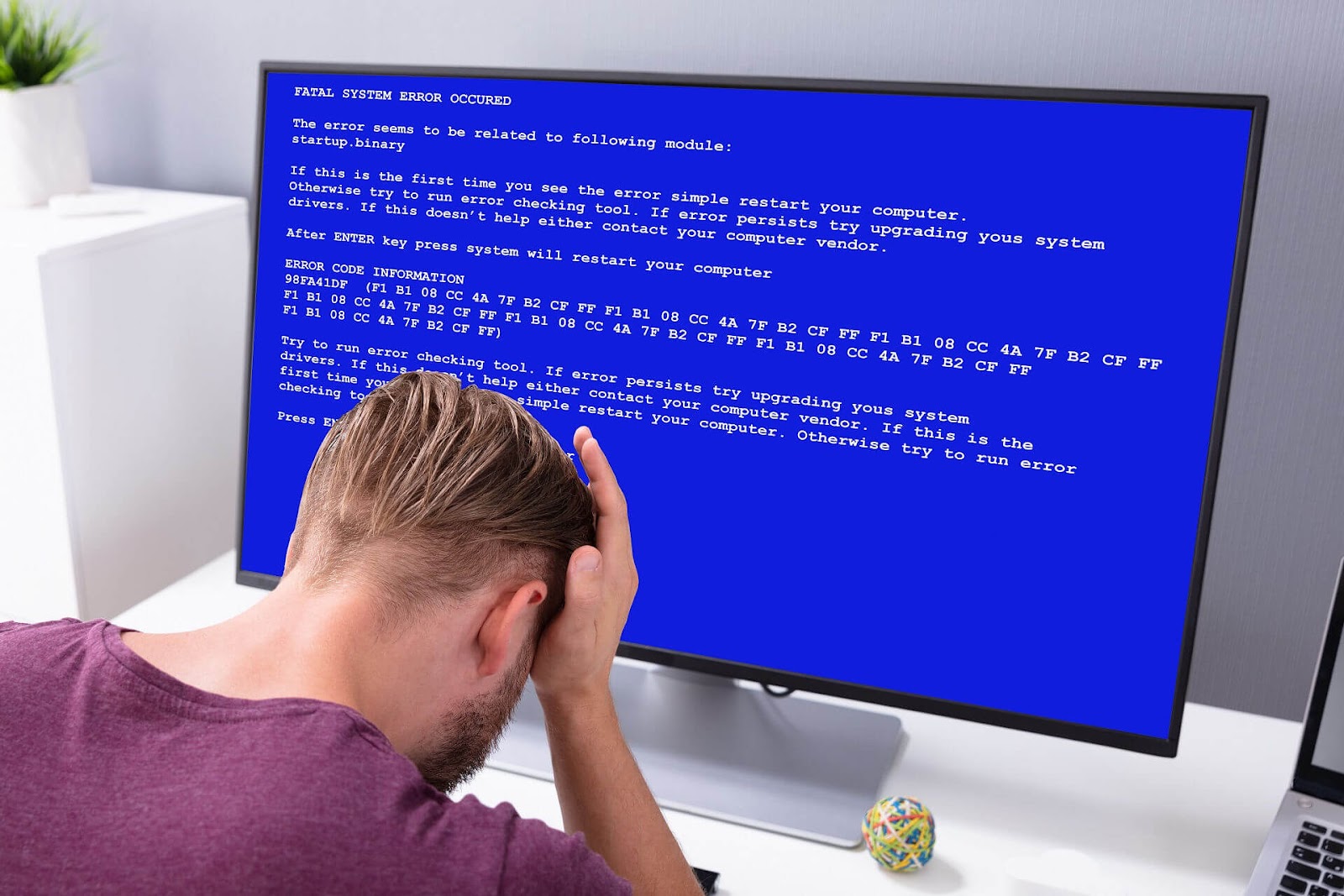 blue screen